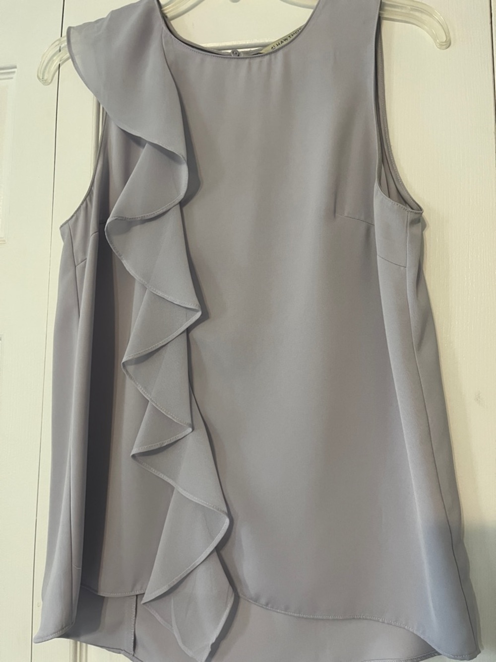 Hawthorne 41 Sleeveless Ruffle Front Tank - Light Lavender